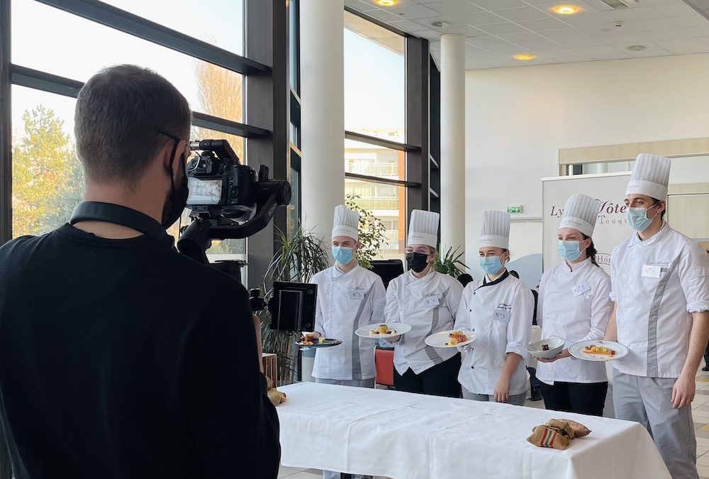 Tournage du concours de cuisine au lycée Hôtelier du Touquet-Paris-Plage